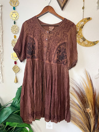 EMBROIDERED PIXIE DRESS