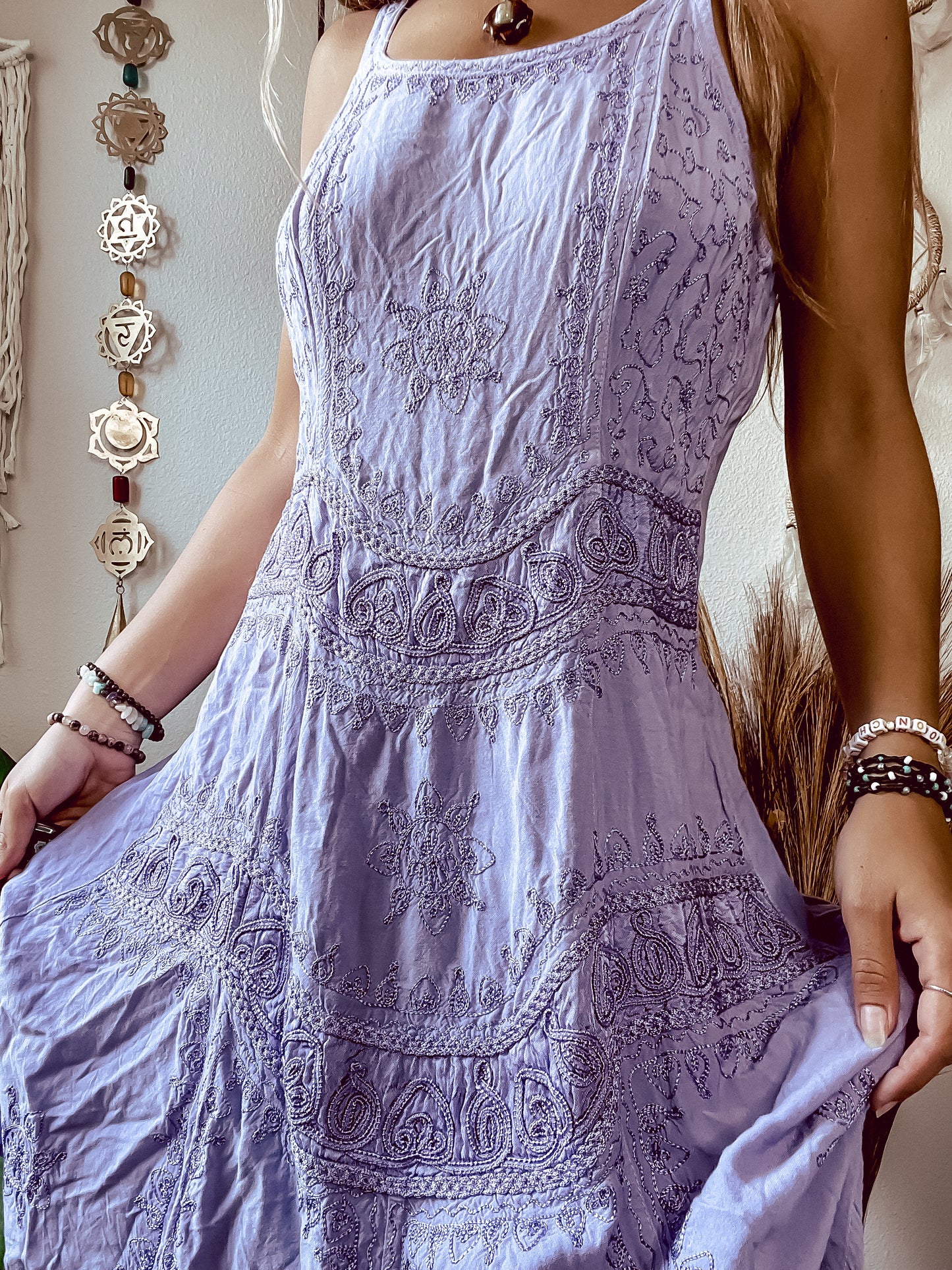 LAVENDER EMBROIDERED FAIRY DRESS