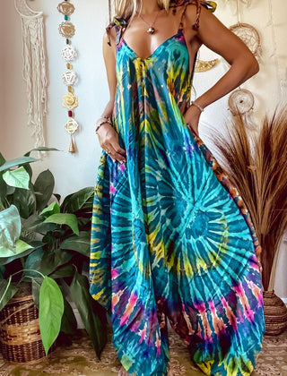 BLUE UNDERTONE TIE DYE JUMPSUIT