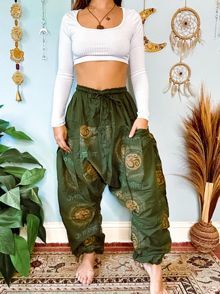 OMELIA HAREM TROUSERS - OLIVE