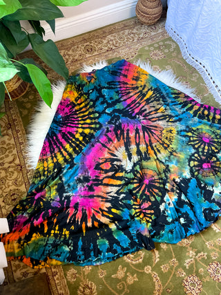ROXIE TIE DYE TIERED SKIRT
