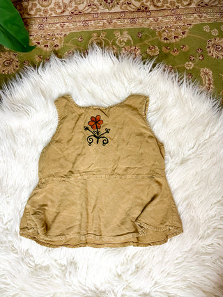 EMBROIDERED PEPLUM TANK