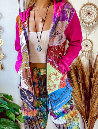 KAIA EMBROIDERED ZIP UP