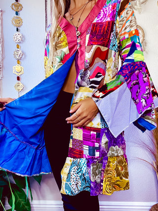 FLORA PATCHWORK CARDIGAN TUNIC / KIMONO