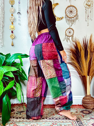 WOODLAND HAREM TROUSERS - BERRY